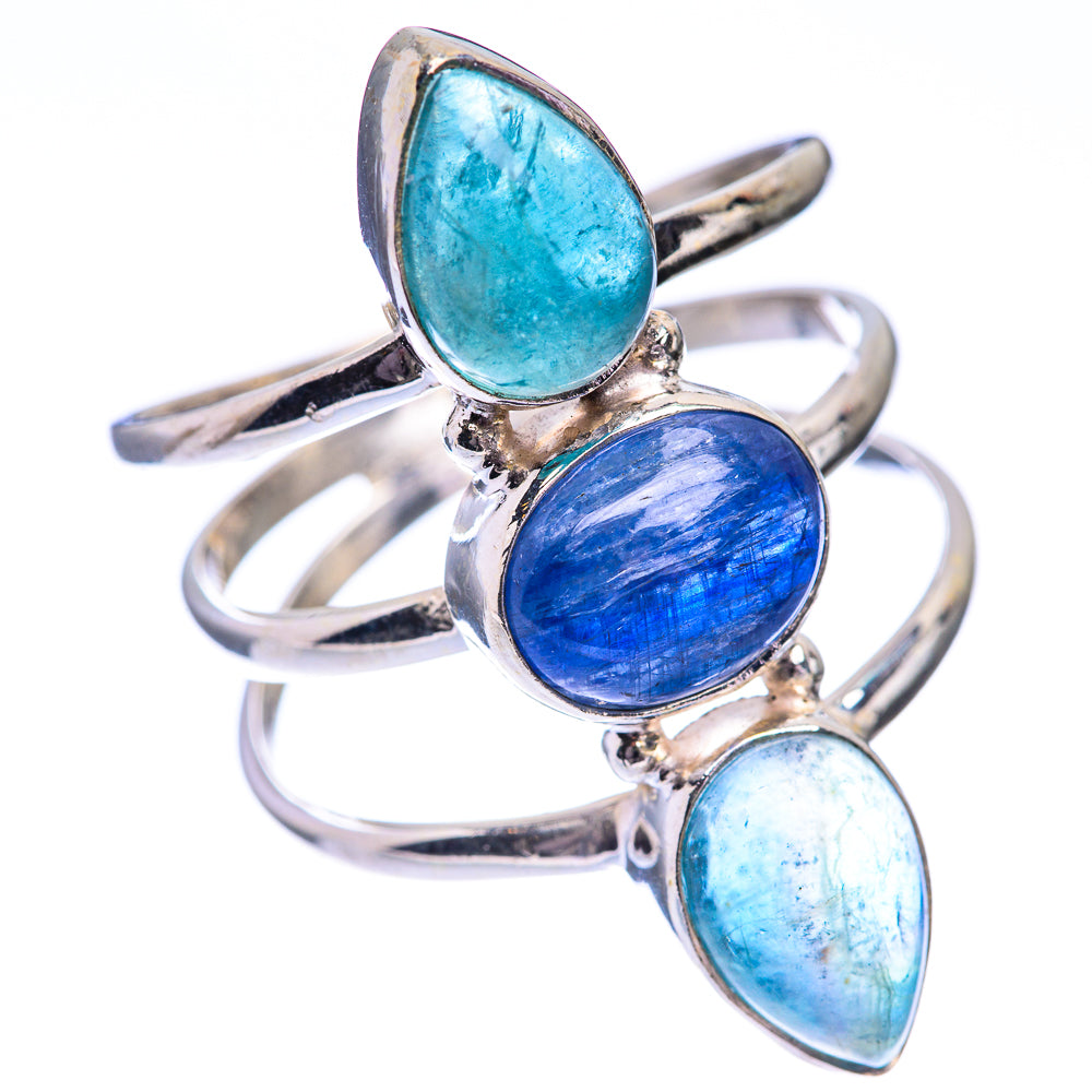 Kyanite, Blue Fluorite Ring Size 10.25 (925 Sterling Silver) R140511