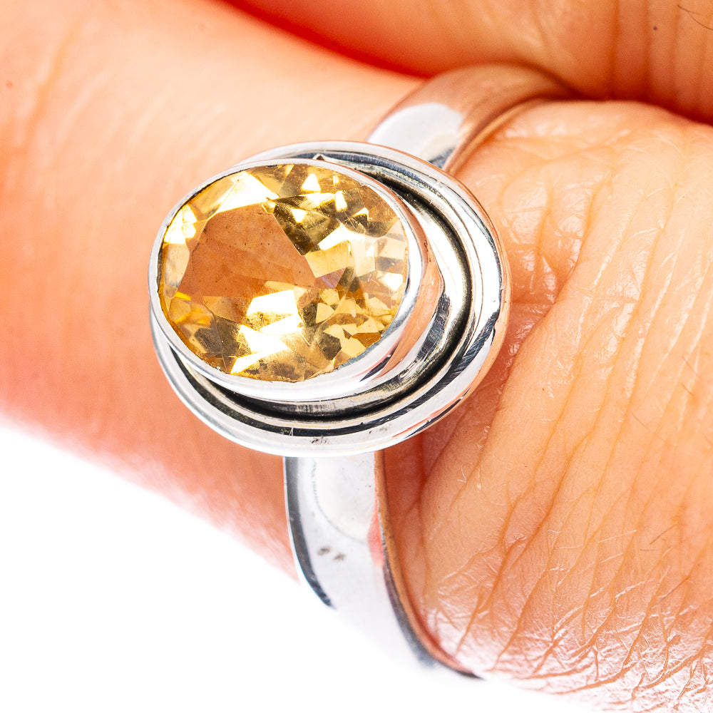 Value Faceted Citrine Ring Size 8 (925 Sterling Silver) R3064