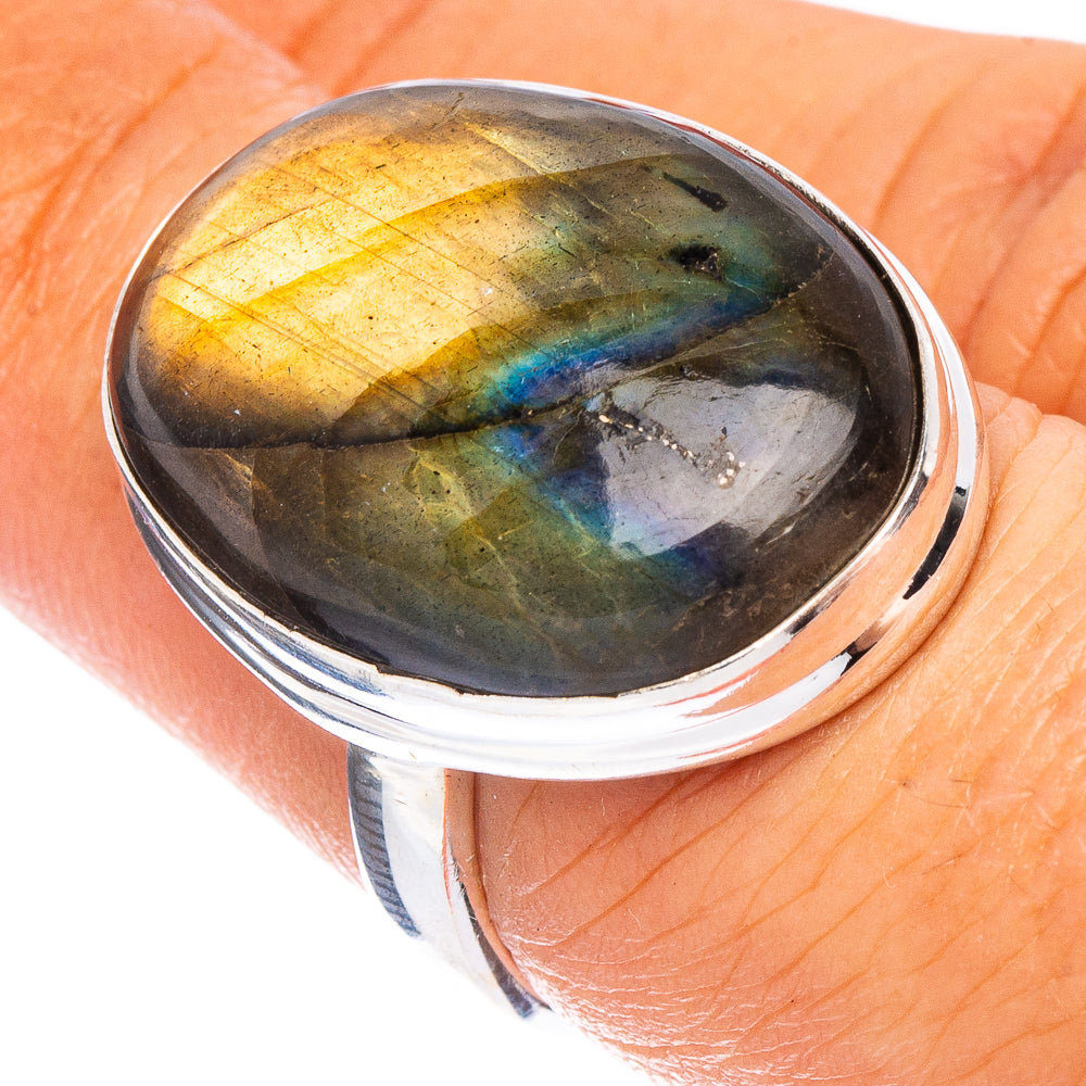 Labradorite Ring Size 6.75 (925 Sterling Silver) R7856