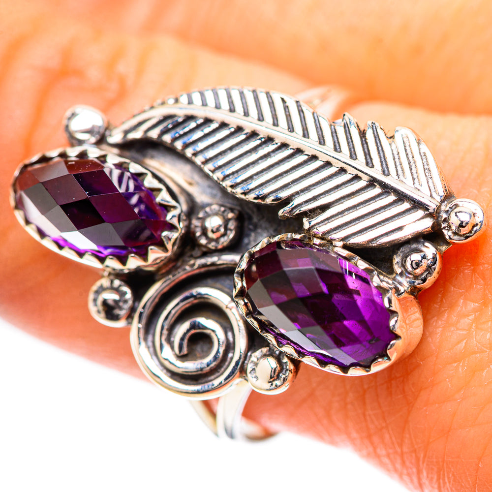 Faceted Amethyst Ring Size 9 (925 Sterling Silver) RING139060
