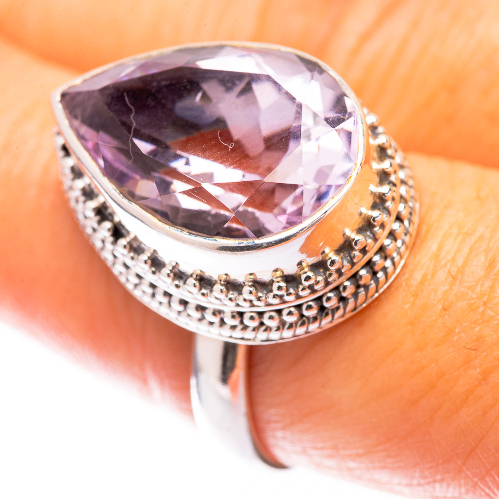 Faceted Amethyst Ring Size 8 (925 Sterling Silver) R140730