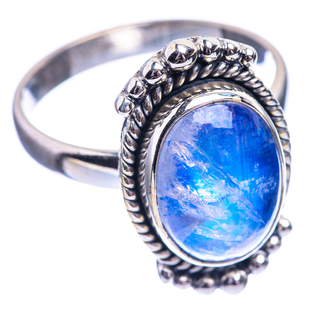 Blue Moonstone Ring Size 9.25 (925 Sterling Silver) R141974