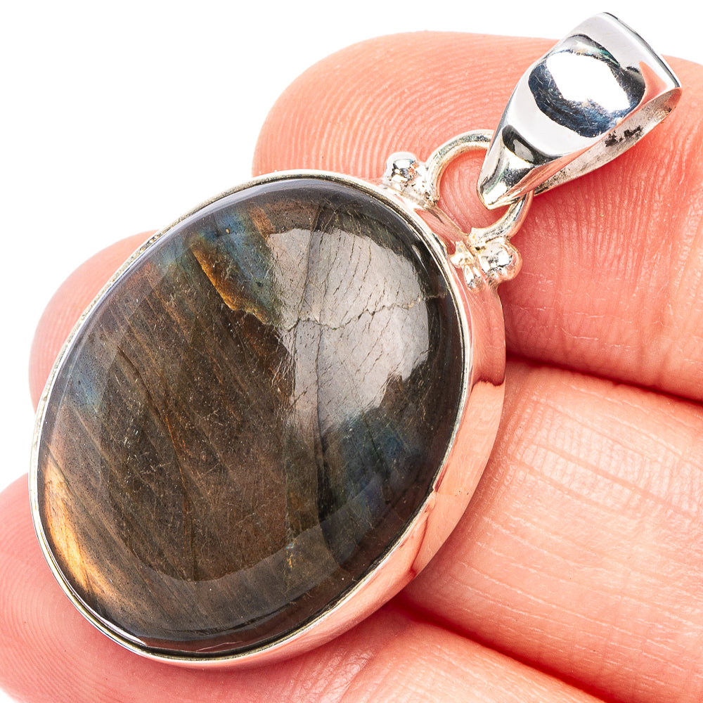 Labradorite Pendant 1 5/8" (925 Sterling Silver) P43884