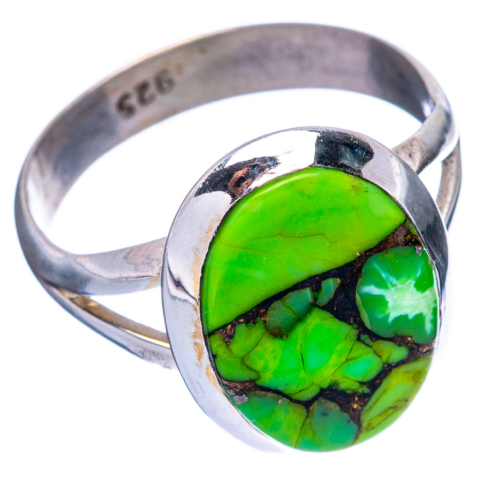 Green Copper Composite Turquoise Ring Size 7 (925 Sterling Silver) R146539