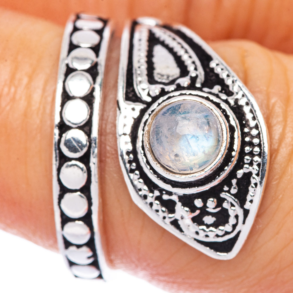 Rainbow Moonstone Dainty Ring Size 6 (925 Sterling Silver) R145825
