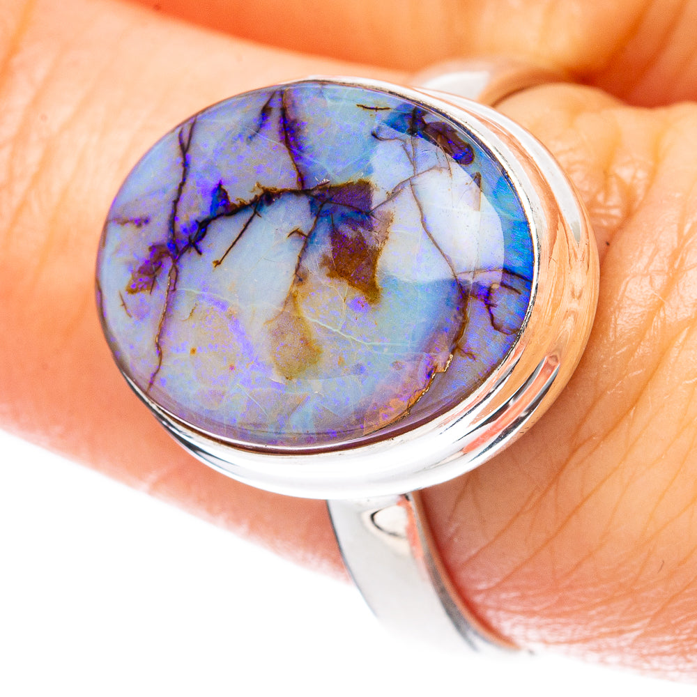 Rare Sterling Opal Ring Size 8.25 (925 Sterling Silver) R3368