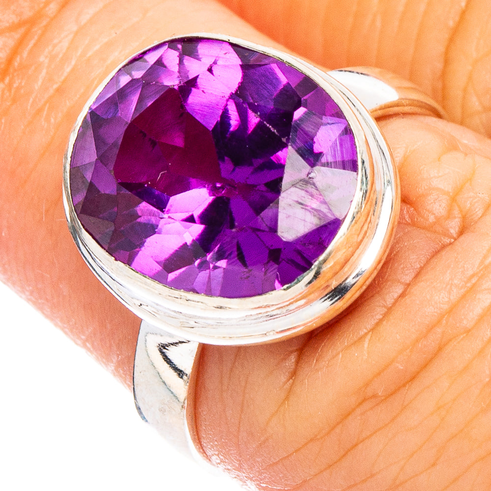 Brazilian Amethyst Ring Size 6.75 (.925 Sterling Silver)
