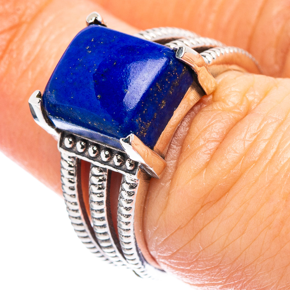 Lapis Lazuli Filigree Style Ring Size 6.75 (.925 Sterling Silver)