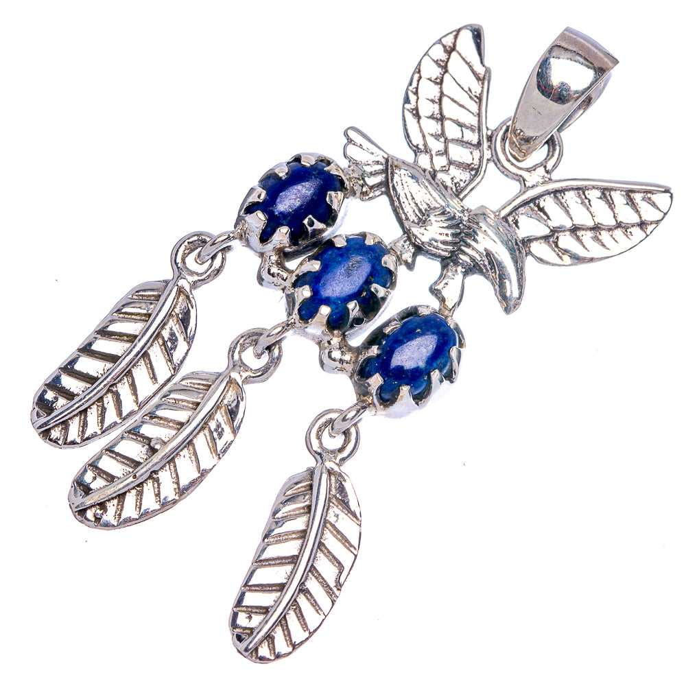 Lapis Lazuli Eagle Pendant 1 7/8" (925 Sterling Silver) P40338