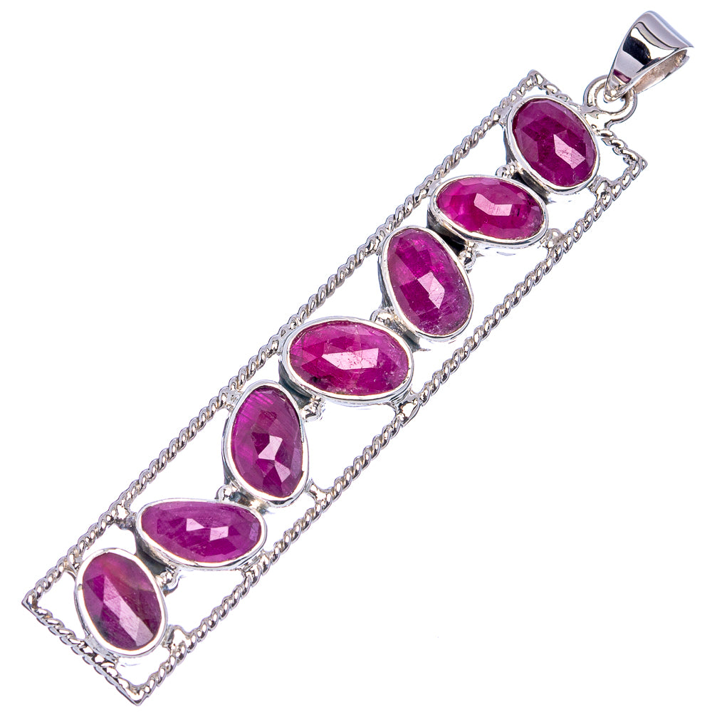 Signature Ruby Pendant 2 3/4" (.925 Sterling Silver)