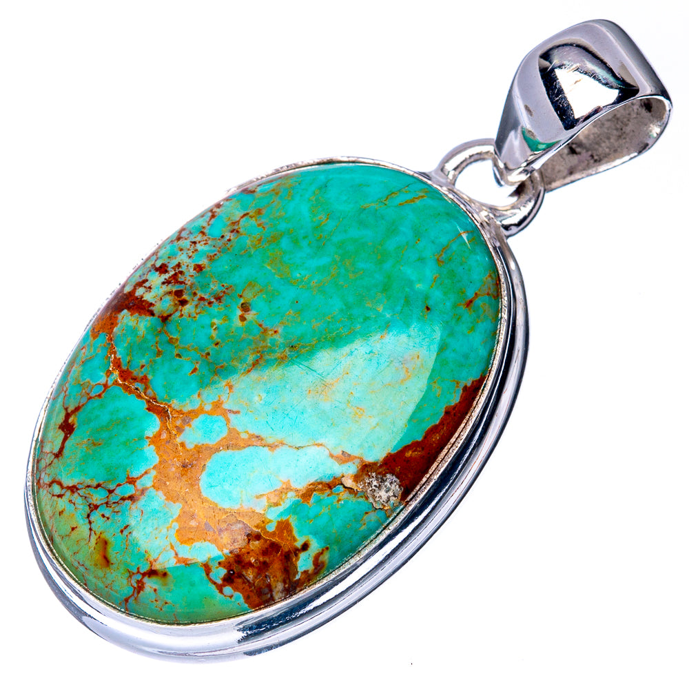 Rare Kingman Turquoise Pendant 1 1/2" (925 Sterling Silver) P40910