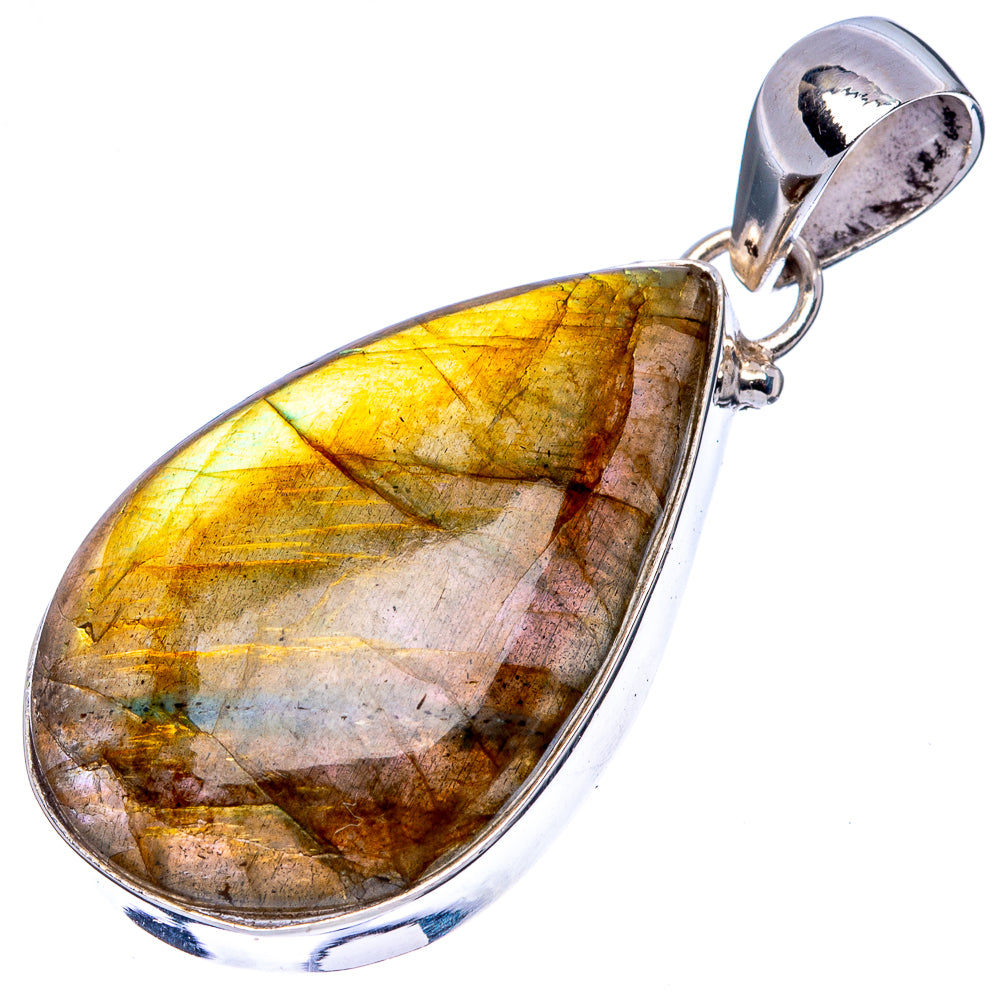 Labradorite Pendant 1 3/4" (925 Sterling Silver) P43151