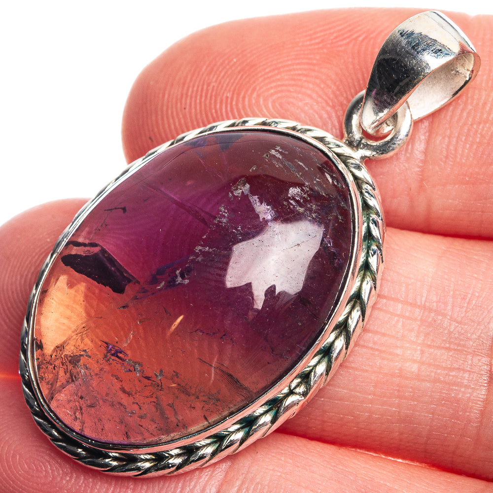 Ametrine 925 Sterling Silver Pendant 1 1/2"