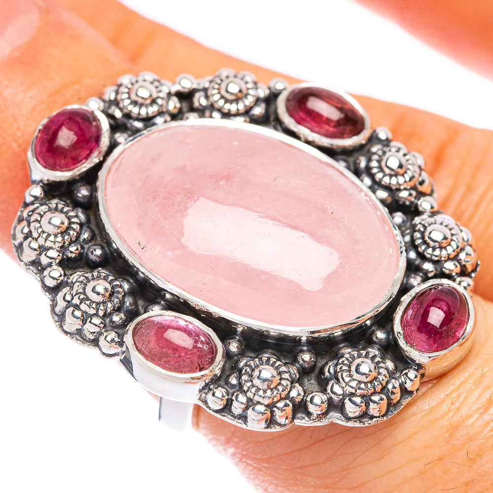 Signature Morganite, Pink Tourmaline Ring Size 6 (925 Sterling Silver) R1794
