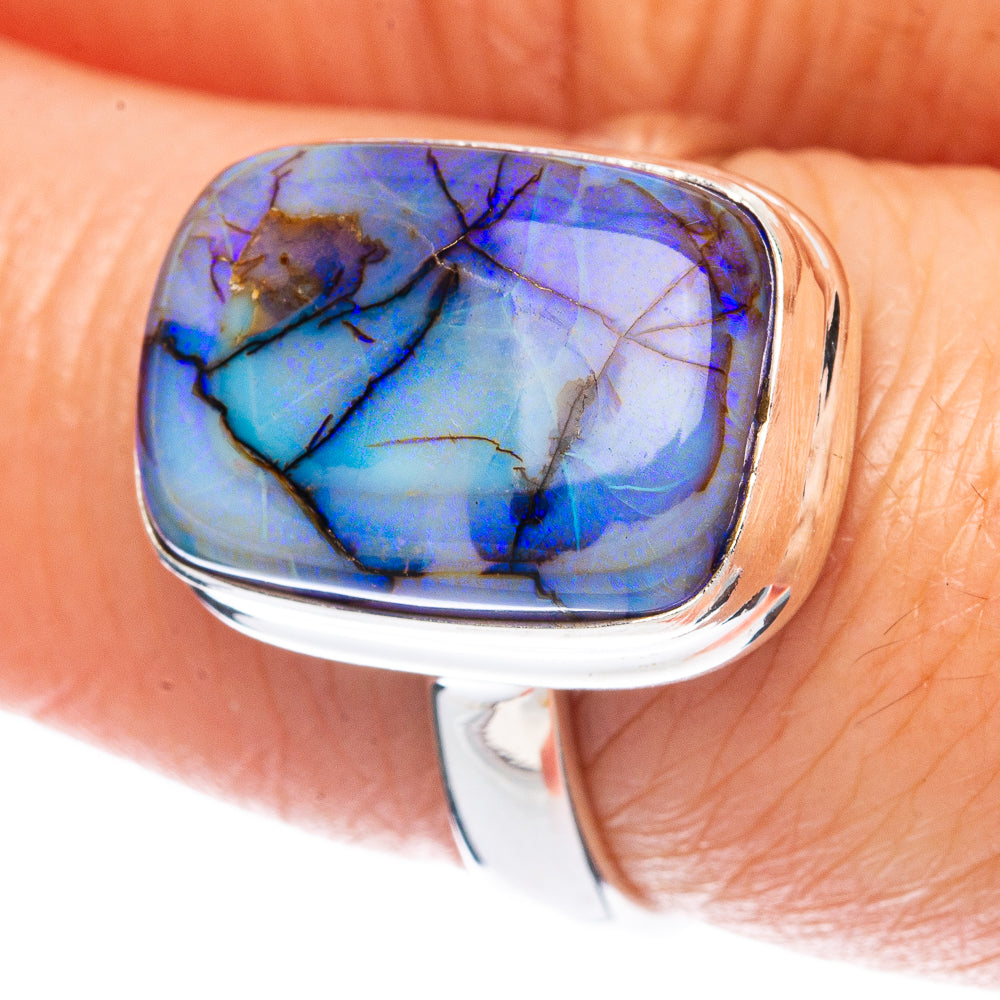 Rare Sterling Opal Ring Size 7.25 (925 Sterling Silver) R2907