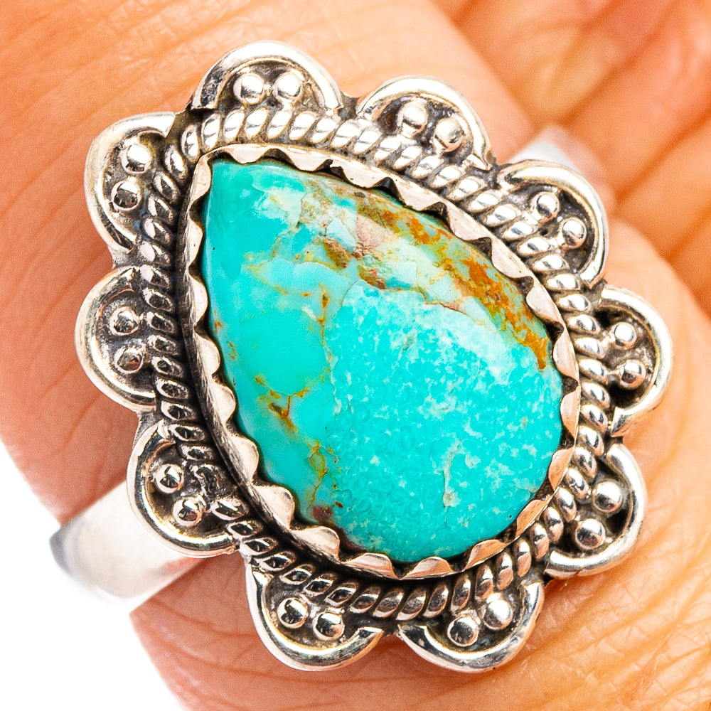 Mohave Turquoise Ring Size 7.25 (.925 Sterling Silver)
