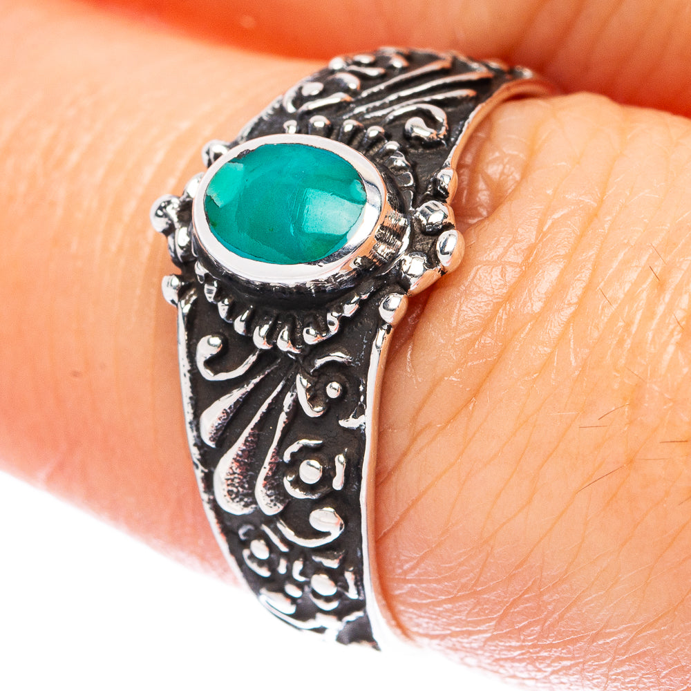 Rare Arizona Turquoise Ring Size 7.5 (925 Sterling Silver) R3350