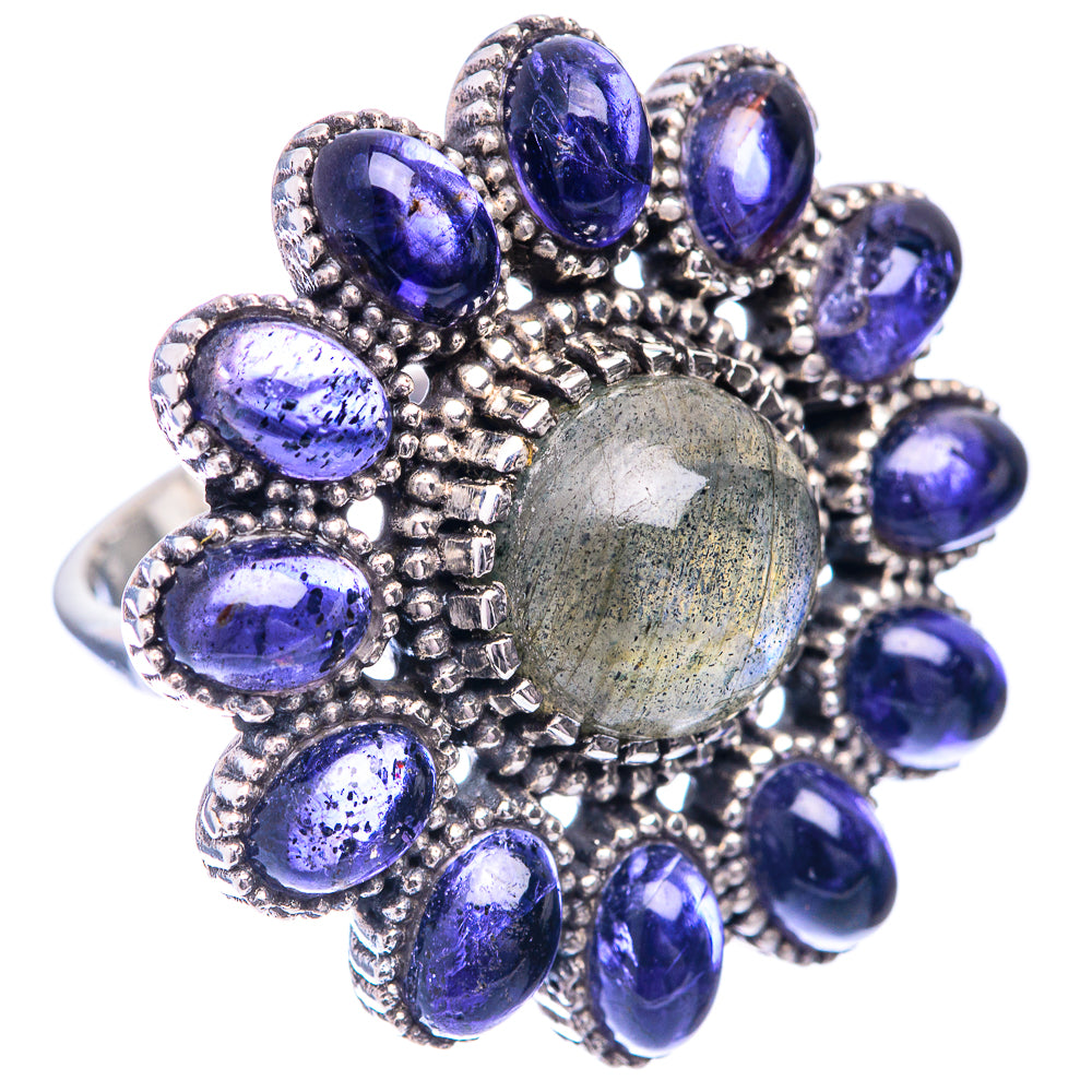 Large Labradorite, Tanzanite Ring Size 5.75 (925 Sterling Silver) R140979