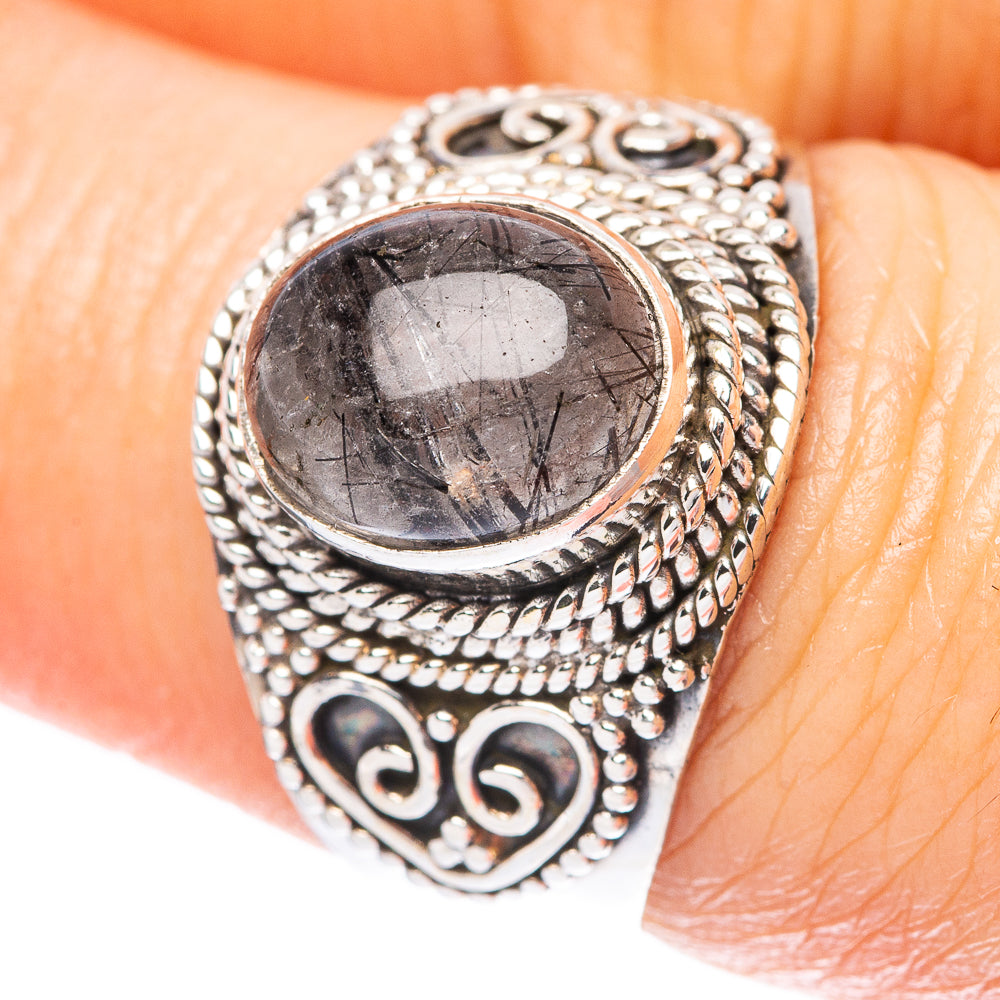 Tourmalinated Quartz Ring Size 7.5 (925 Sterling Silver) R3970