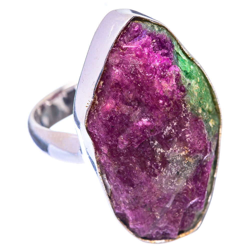 Rough Ruby Zoisite Ring Size 7.25 (925 Sterling Silver) R140983