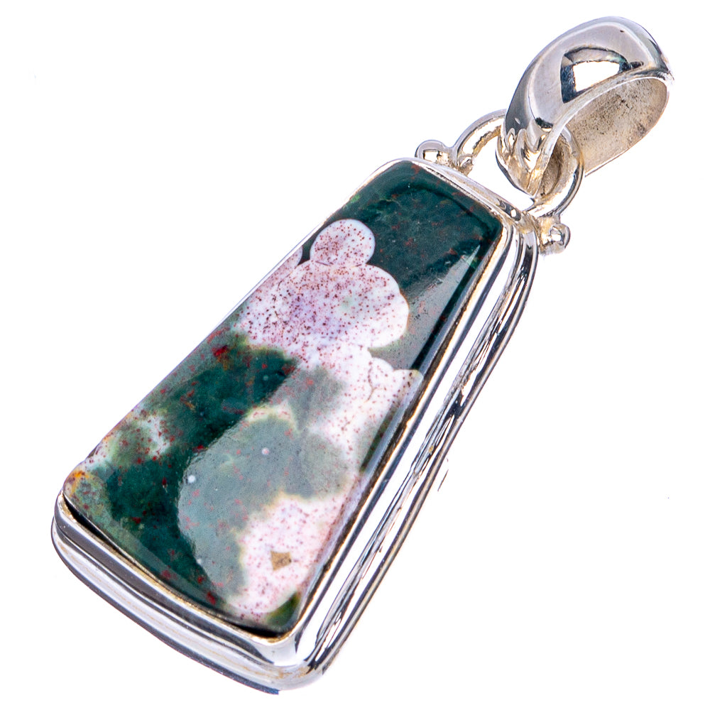 Ocean Jasper Pendant 1 3/8" (.925 Sterling Silver)