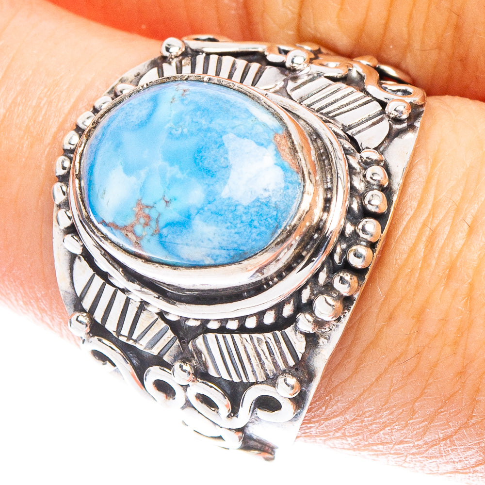 Rare Golden Hills Turquoise Ring Size 8.75 (925 Sterling Silver) R6664