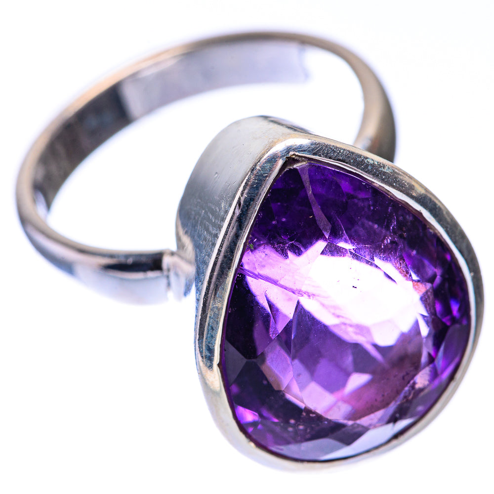 Faceted Amethyst Ring Size 9 (925 Sterling Silver) R140731