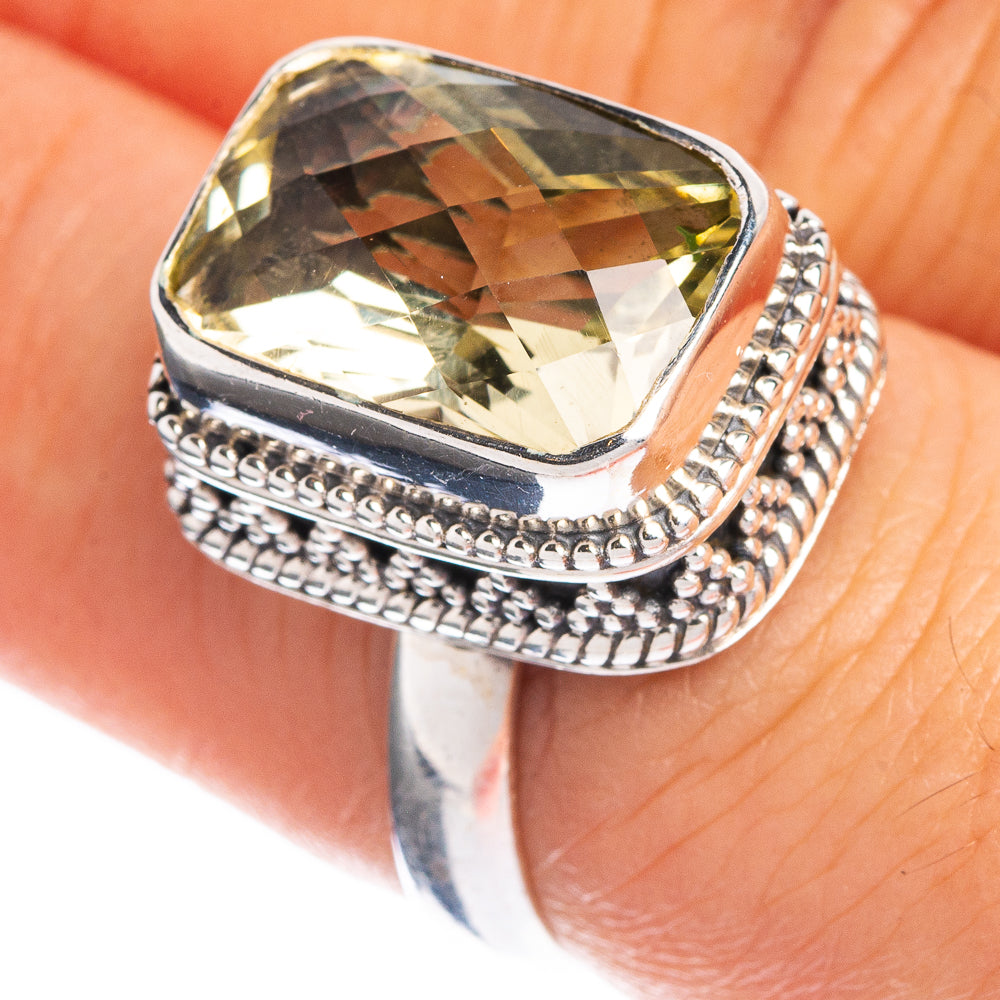 Faceted Citrine Ring Size 6.75 (925 Sterling Silver) R144306