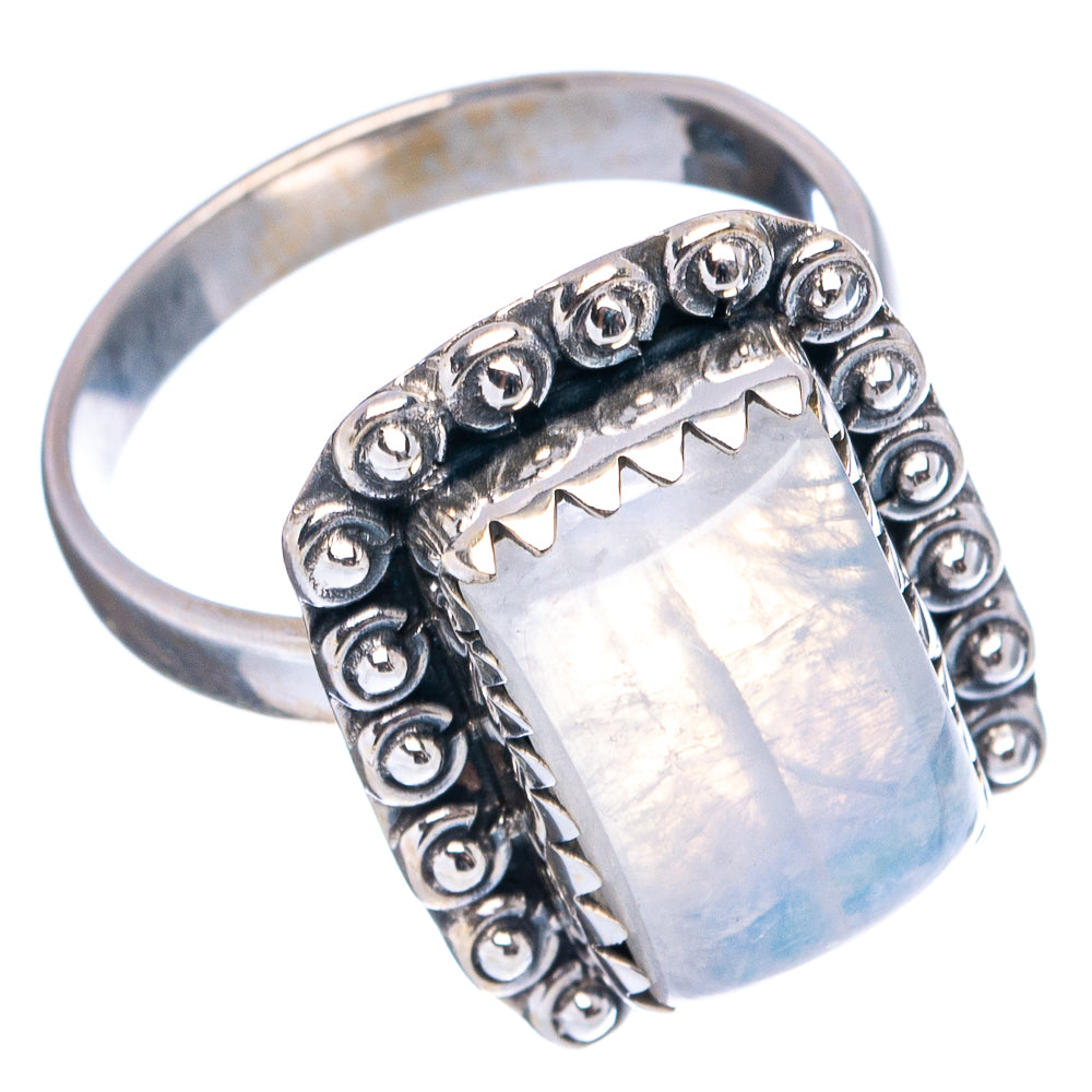 Rainbow Moonstone Ring Size 7.75 (.925 Sterling Silver)