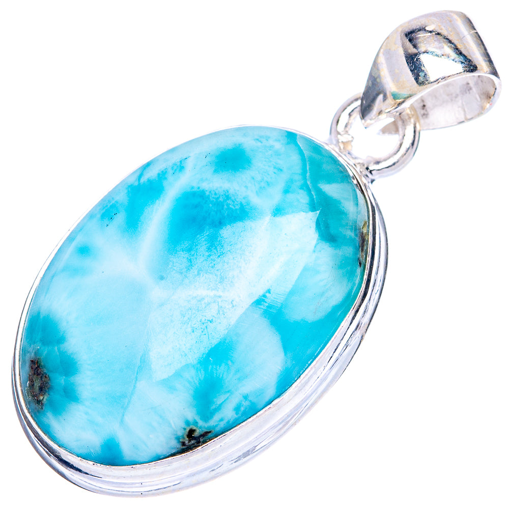 Larimar Pendant 1 3/8" (925 Sterling Silver) P41706