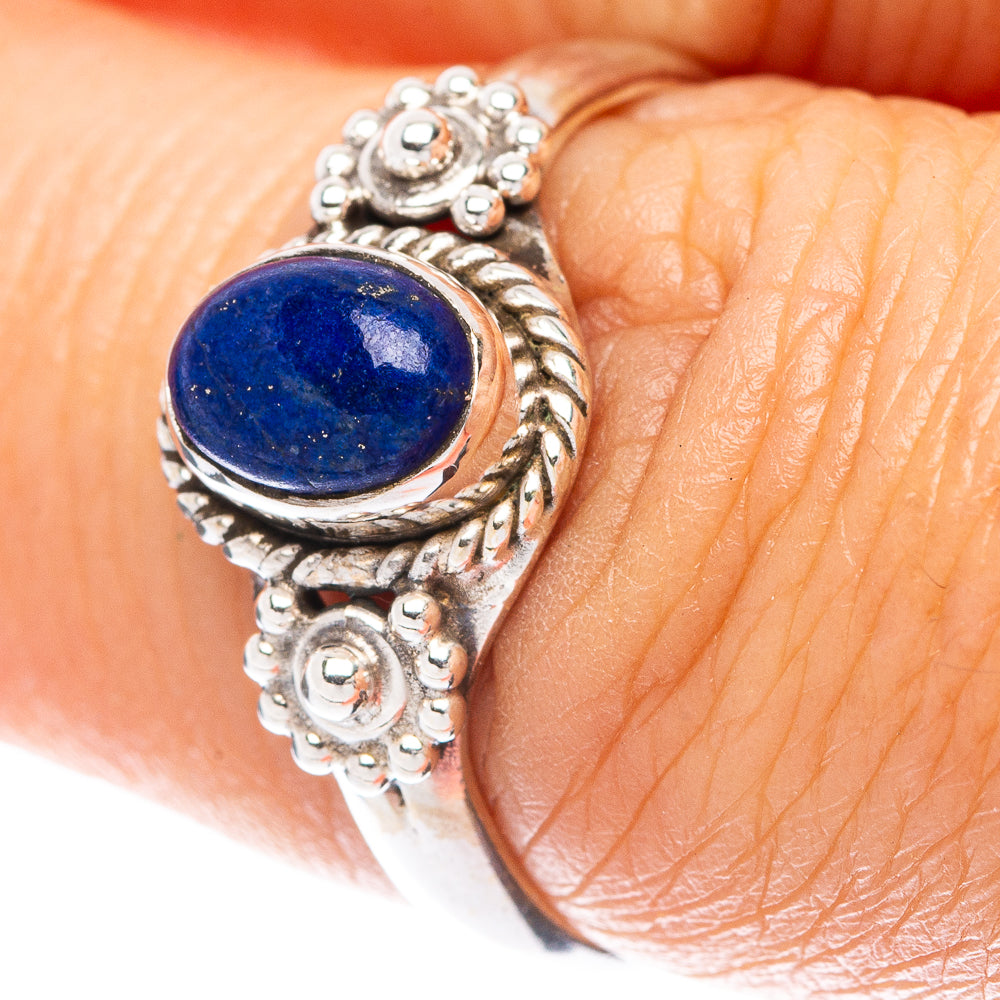 Lapis Lazuli Dainty Ring Size 7 (925 Sterling Silver) R5990