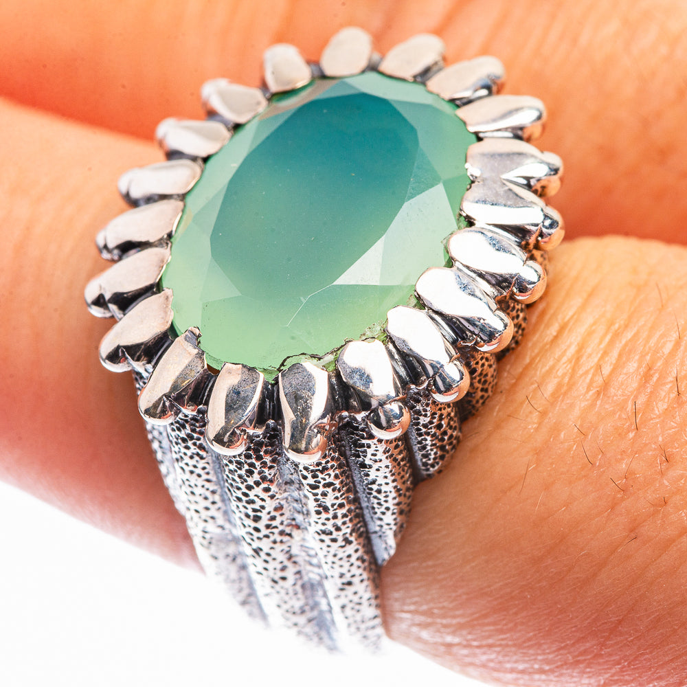 Aqua Chalcedony Ring Size 6.75 (925 Sterling Silver) R141973