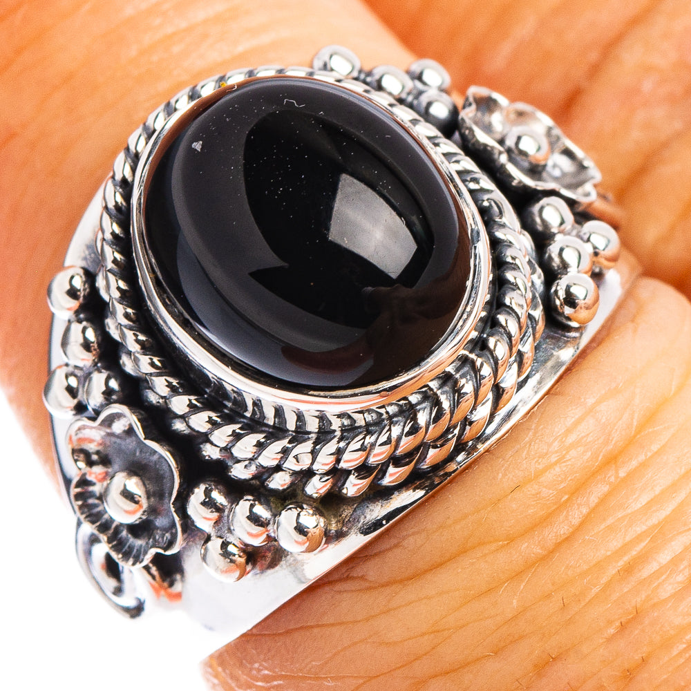 Premium Black Onyx Ring Size 6.75 (.925 Sterling Silver)