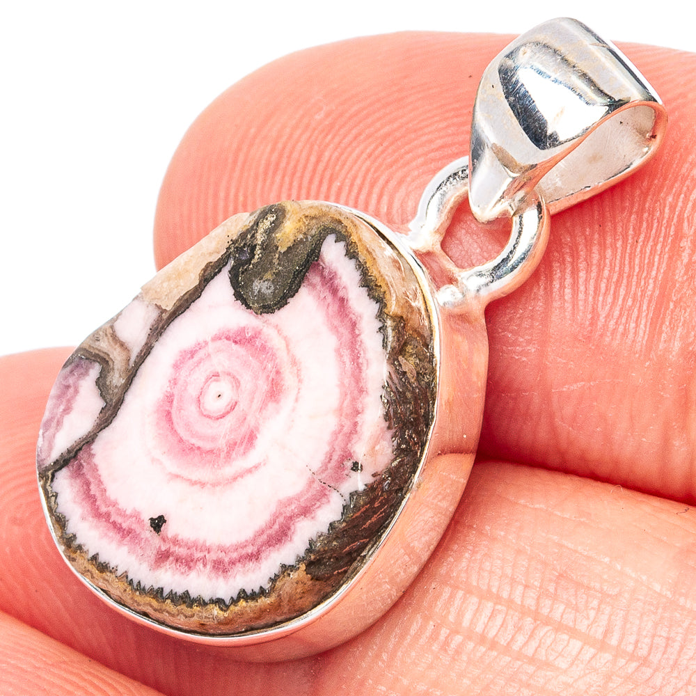 Rare Rhodochrosite Stalactite Pendant 1" (925 Sterling Silver) P42965
