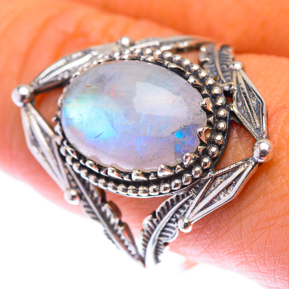 Rainbow Moonstone Ring Size 10.25 (925 Sterling Silver) RING139971