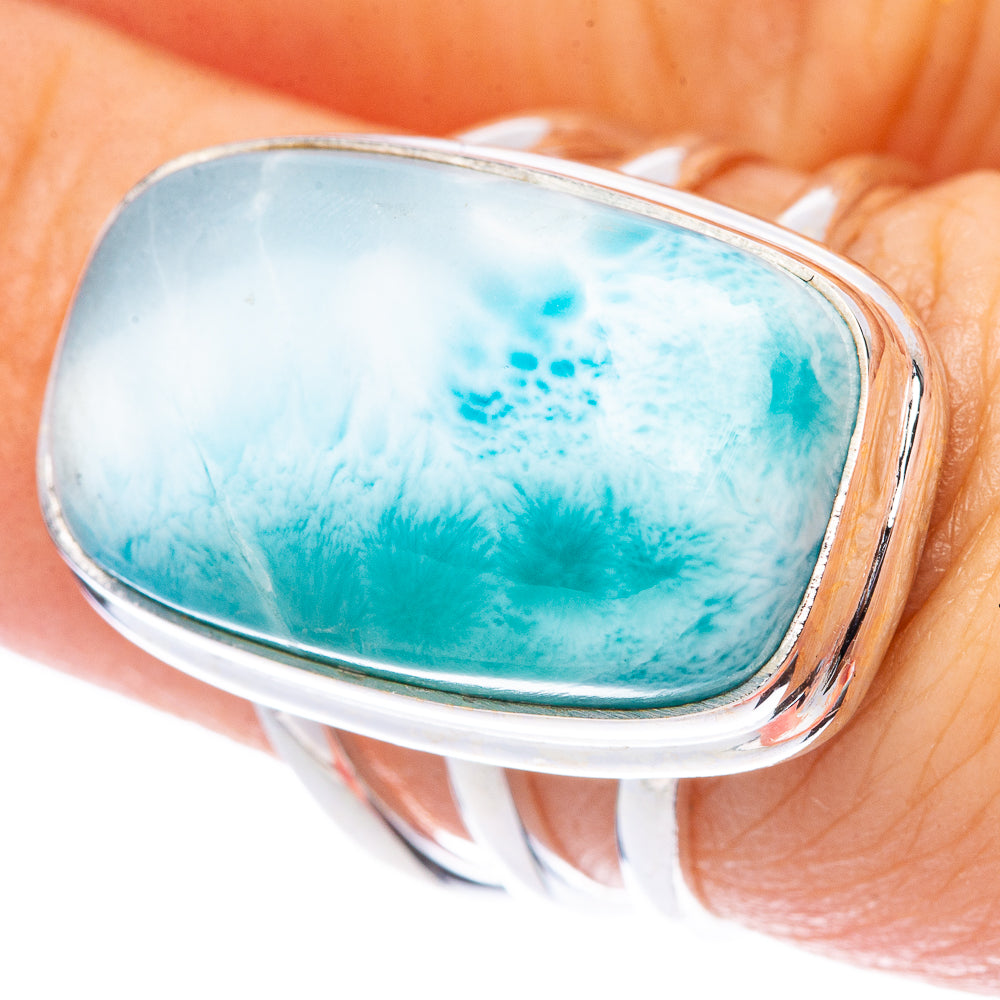 Larimar Ring Size 6.75 (925 Sterling Silver) R1708