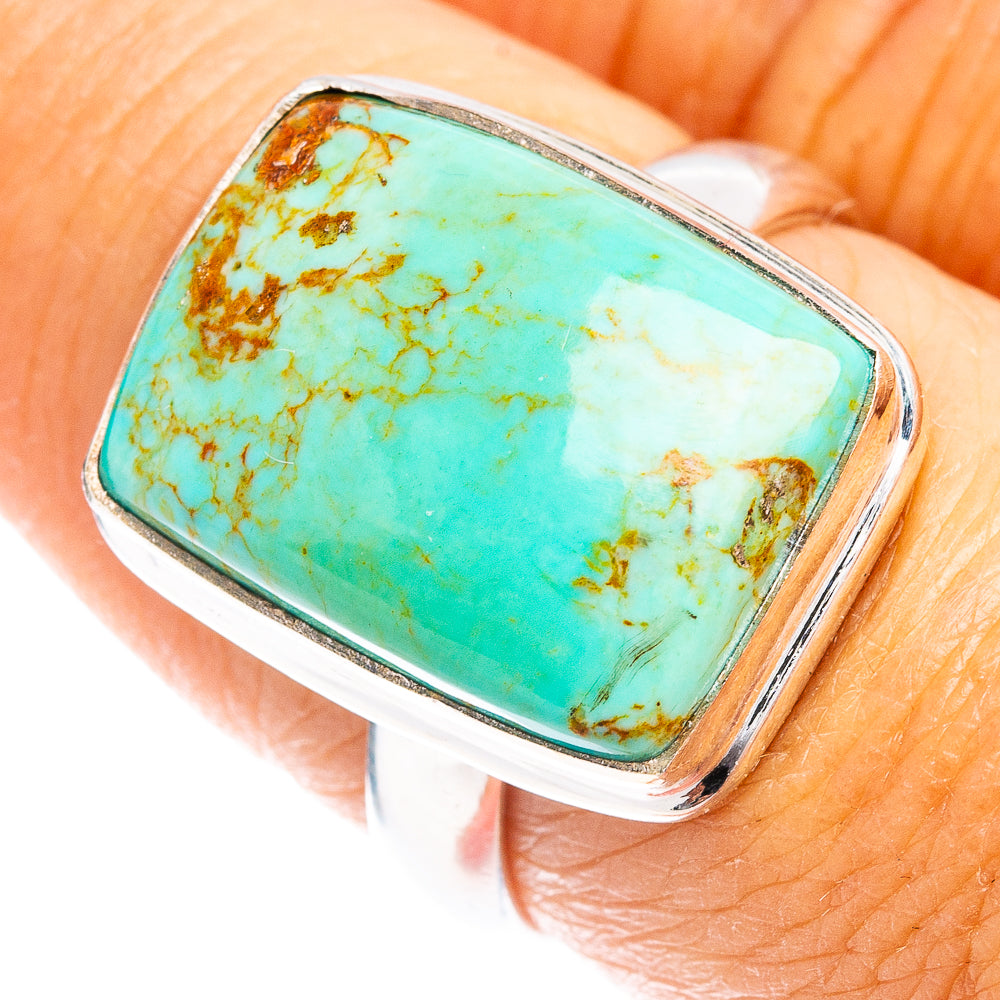 Rare Kingman Turquoise Ring Size 7.75 (.925 Sterling Silver)