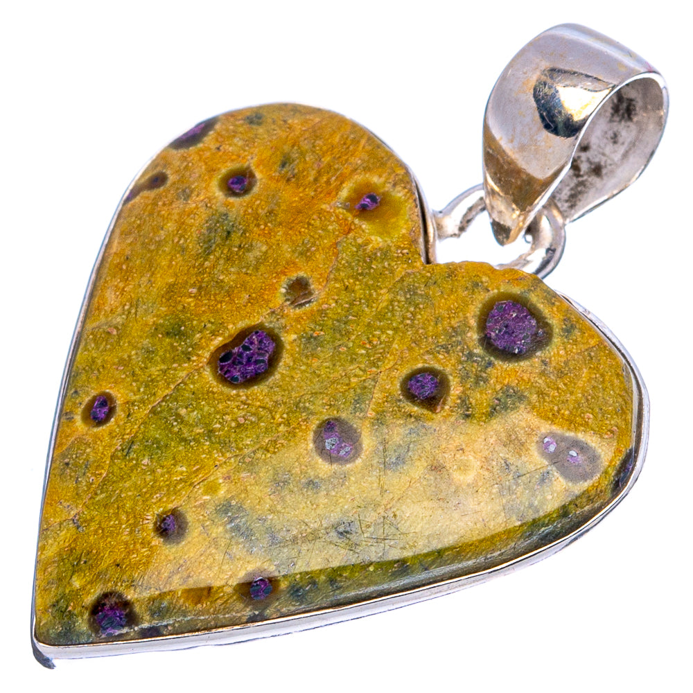 Atlantisite Heart Pendant 1 1/4" (925 Sterling Silver) P43346
