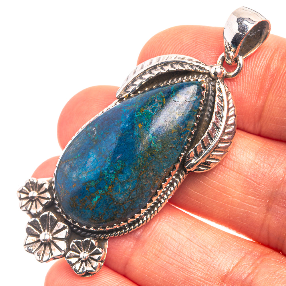Azurite Pendant 2 1/8" (925 Sterling Silver) P38917