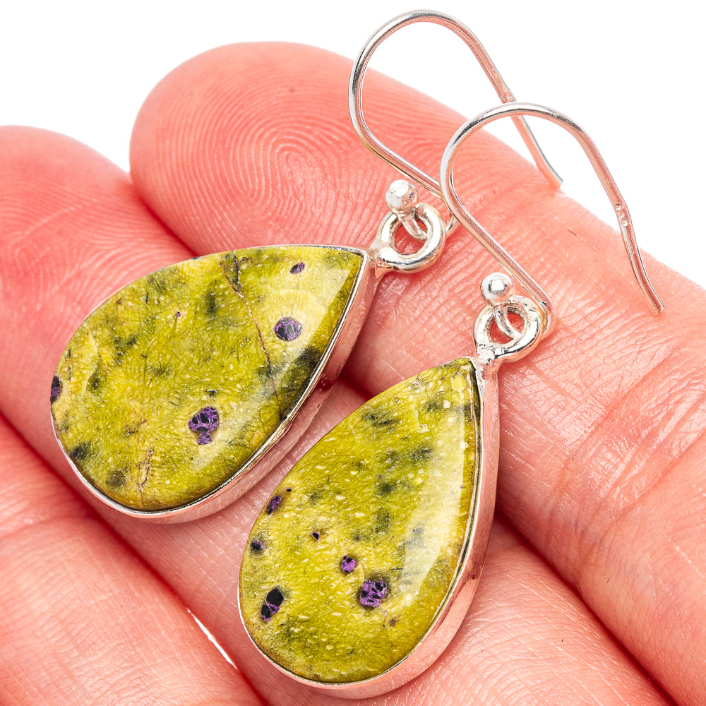 Atlantisite Earrings 1 3/8" (925 Sterling Silver) E1699