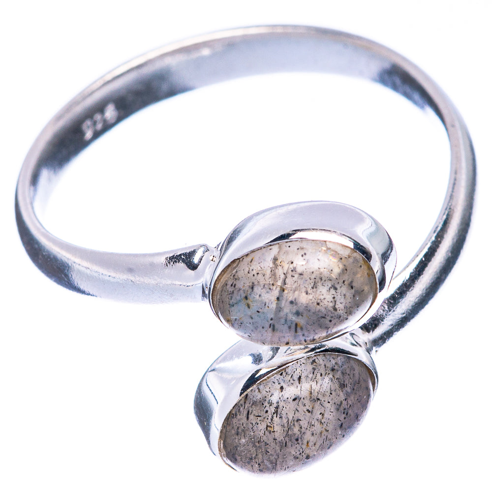 Labradorite Dainty Ring Size 7 Adjustable (925 Sterling Silver) R5713