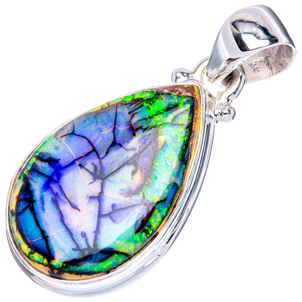 Rare Sterling Opal 925 Sterling Silver Pendant 1 1/4" (925 Sterling Silver) P41919