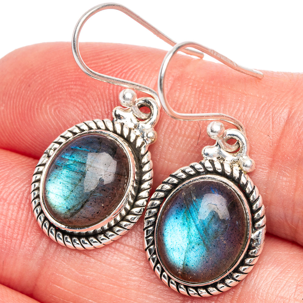 Labradorite Earrings 1 1/4" (925 Sterling Silver) E433468