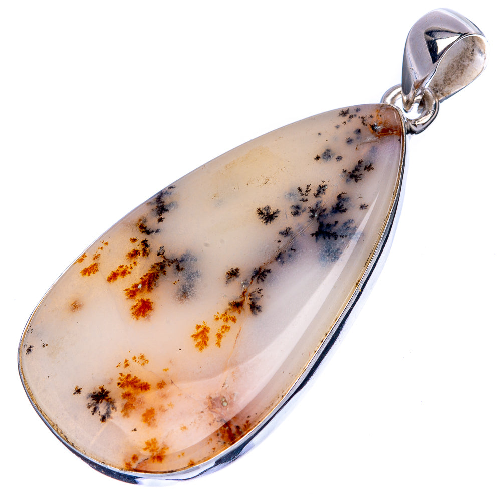 Russian Dendritic Agate Pendant 1 7/8" (925 Sterling Silver) P42873