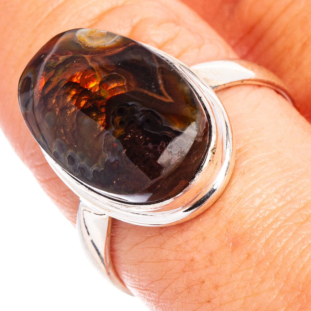 Rare Mexican Fire Agate Ring Size 9.5 (.925 Sterling Silver)