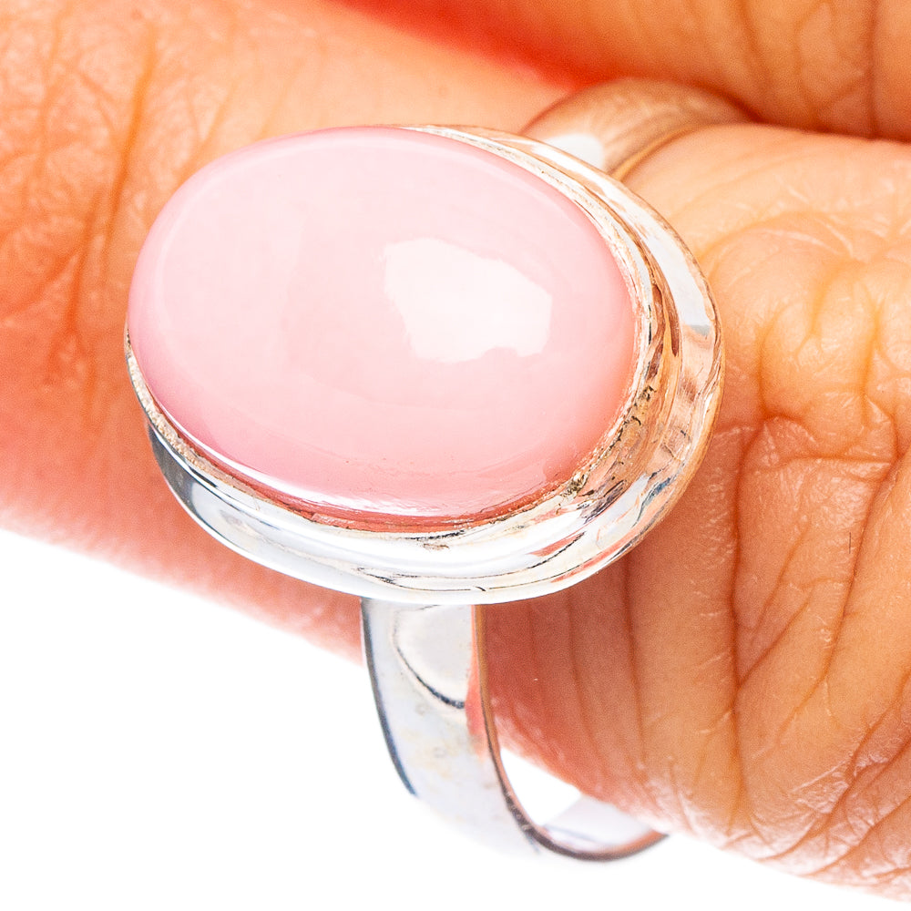 Pink Opal Ring Size 8.5 (925 Sterling Silver) R7264