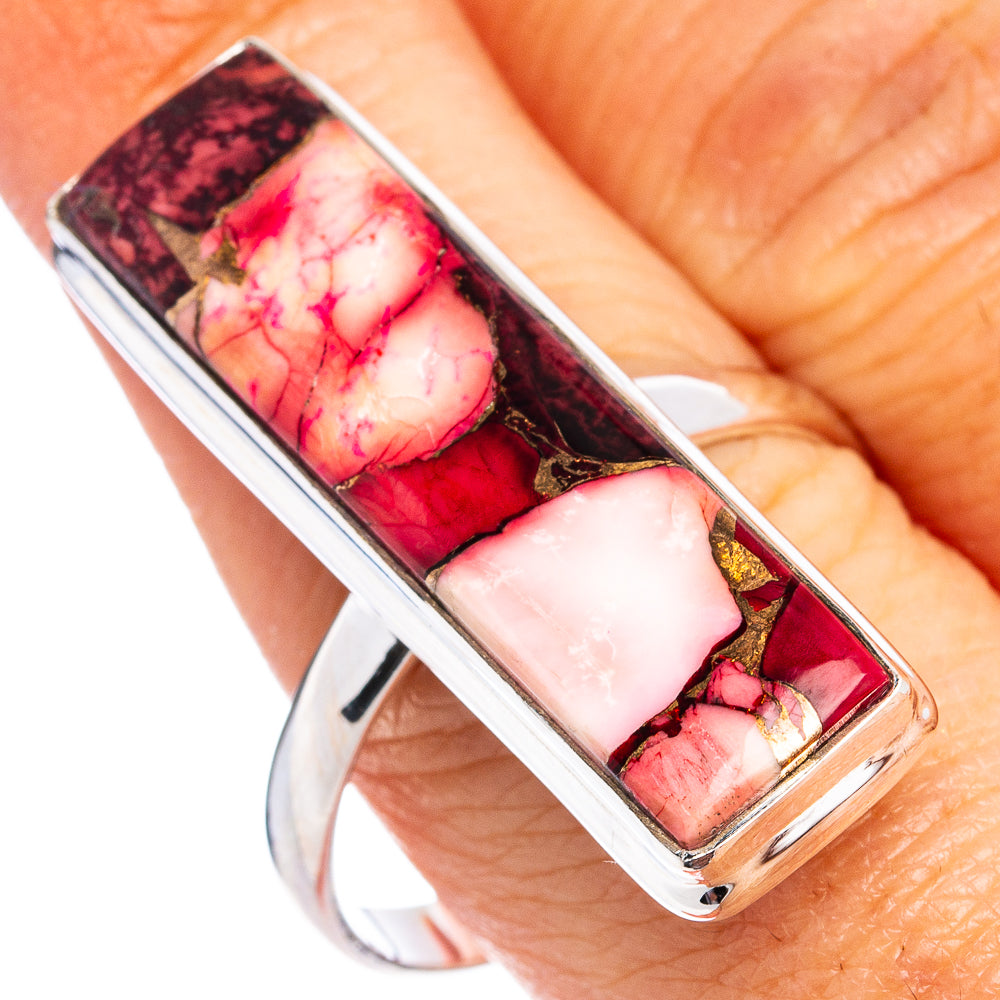 Red Dahlia Mohave Turquoise Ring Size 11 (.925 Sterling Silver)