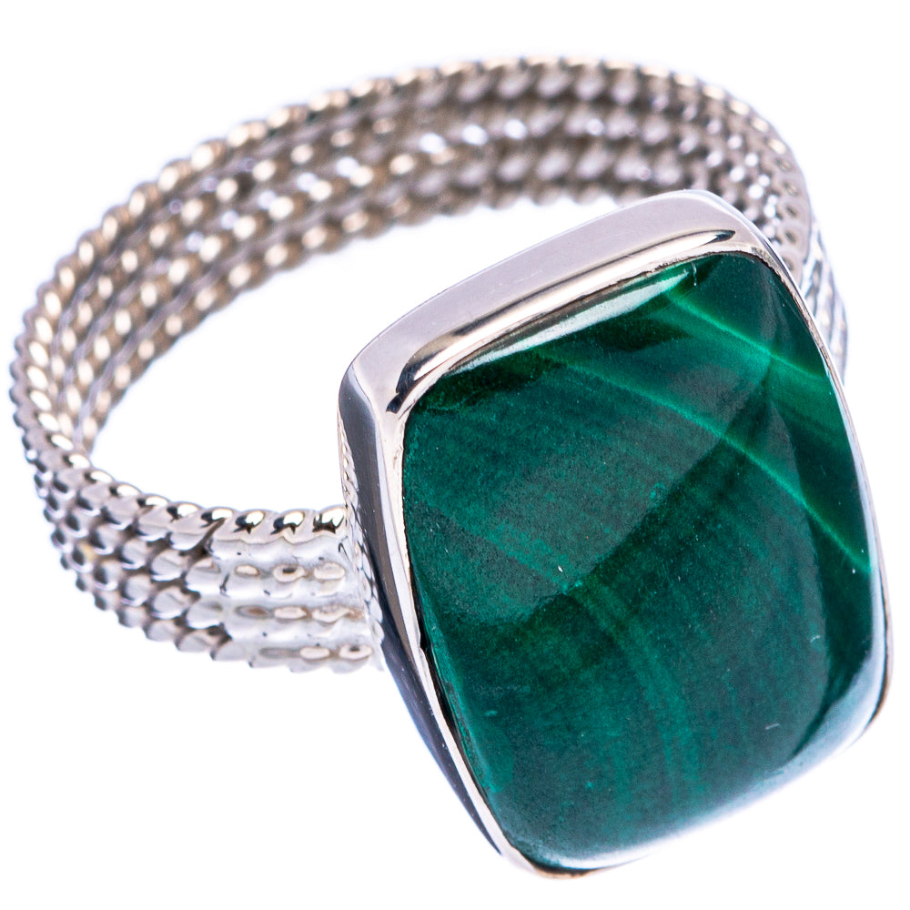 Premium Malachite Ring Size 8.5 (.925 Sterling Silver)
