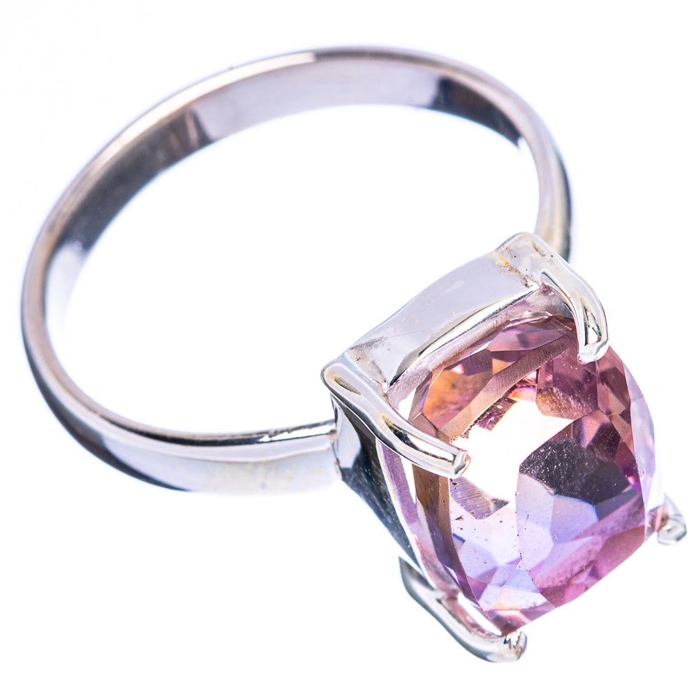 Faceted Ametrine Ring Size 8.25 (925 Sterling Silver) R4573