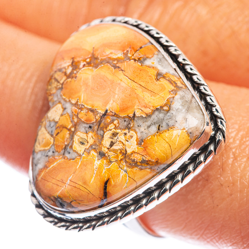 Large Maligano Jasper 925 Sterling Silver Ring Size 10